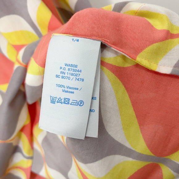 BODEN | ORANGE & GRAY PRINTED POCKET TOP BLOUSE - Picture 10 of 12